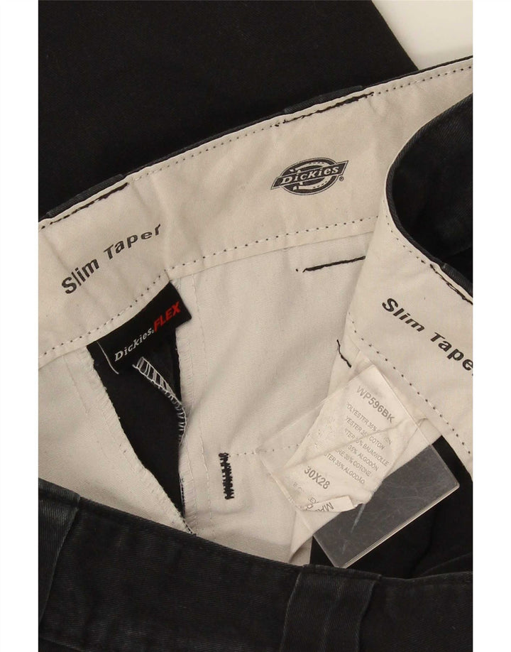 Męskie, wąskie, zwężane spodnie codzienne Dickies W30 L28 Czarny poliester