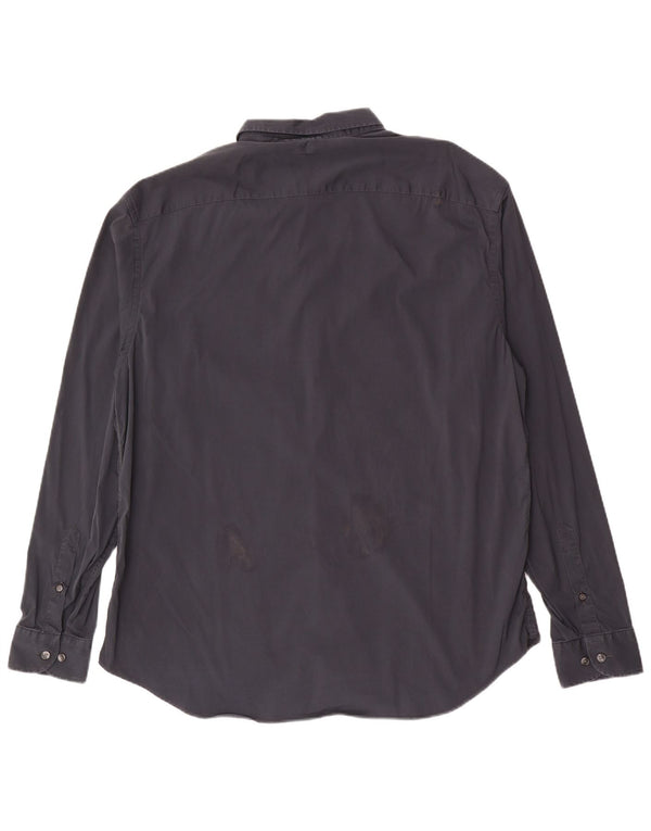 Koszula męska Armani Collezioni 2XL, granatowa, bawełniana