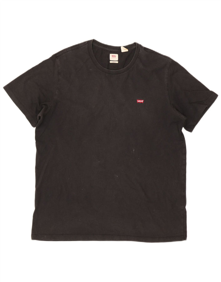 Męski standardowy T-shirt Levi's, duży, czarny