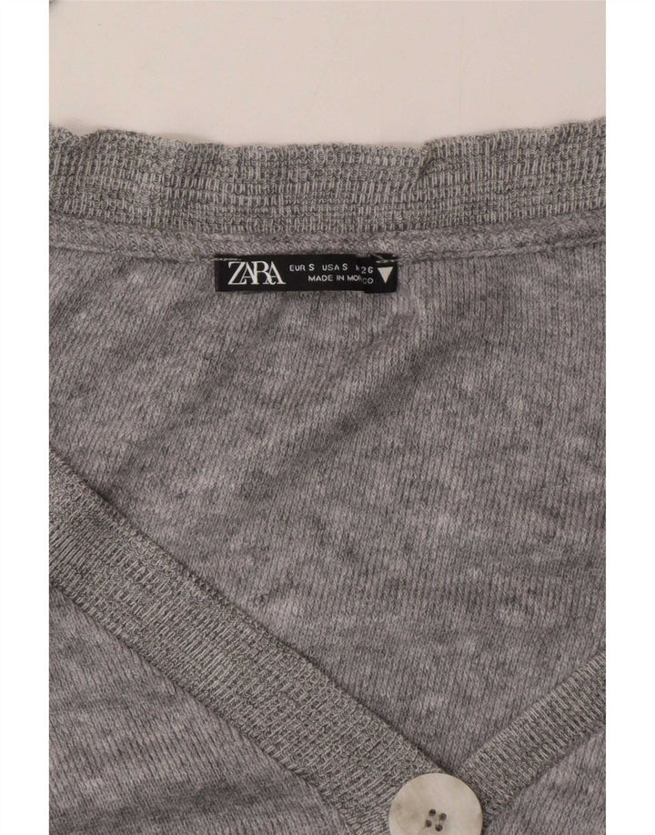 Sweter damski Zara Crop Oversize Cardigan UK 10 Small Grey