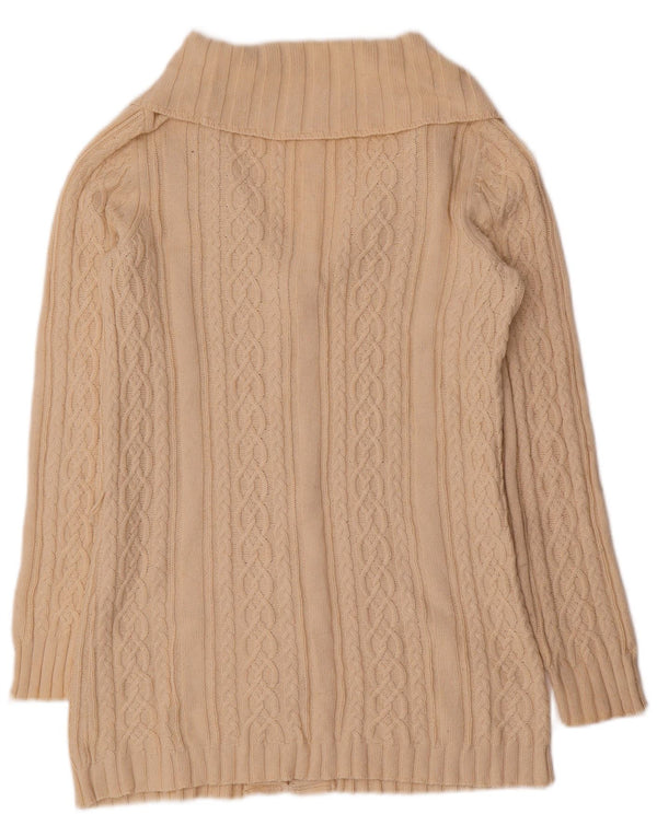 Sweter damski Eddie Bauer Longline Cardigan UK 10 Small Beżowa bawełna