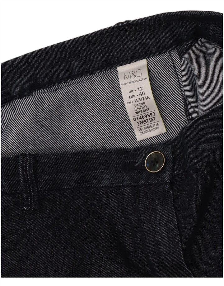 Spodnie damskie Capri Marks & Spencer UK 12 Medium W30 L22 Granatowe