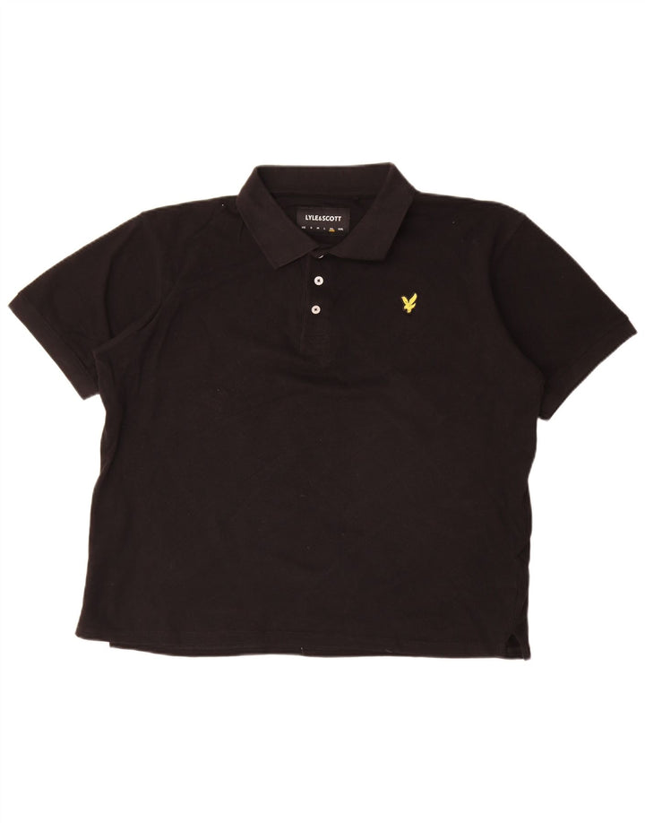 Męska koszulka polo Lyle & Scott XL, czarna, bawełniana