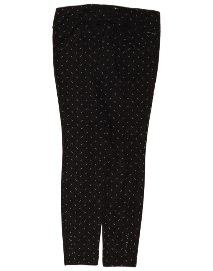 Damskie legginsy Nike Dri Fit UK 14, duże, czarne w cętki