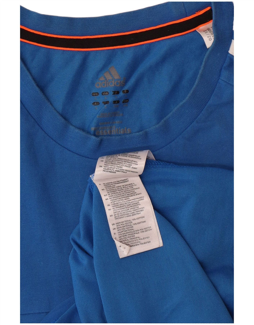 Męski T-shirt ADIDAS Climalite, duży, niebieski, bawełniany