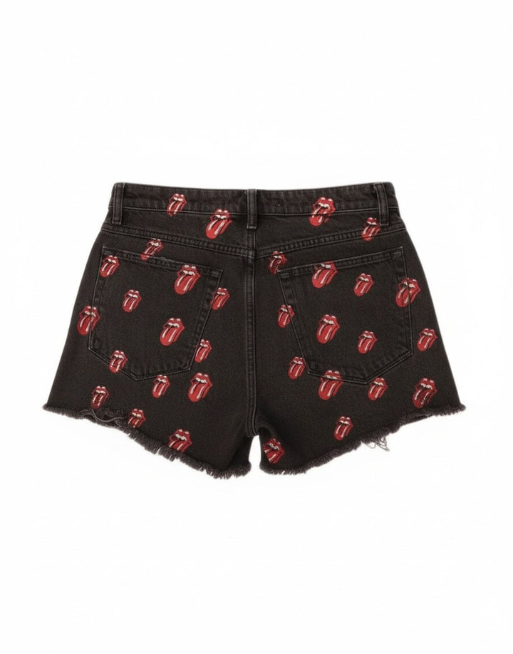 Damskie spodenki jeansowe Zara Graphic Distressed EU 40 Medium W30 Black