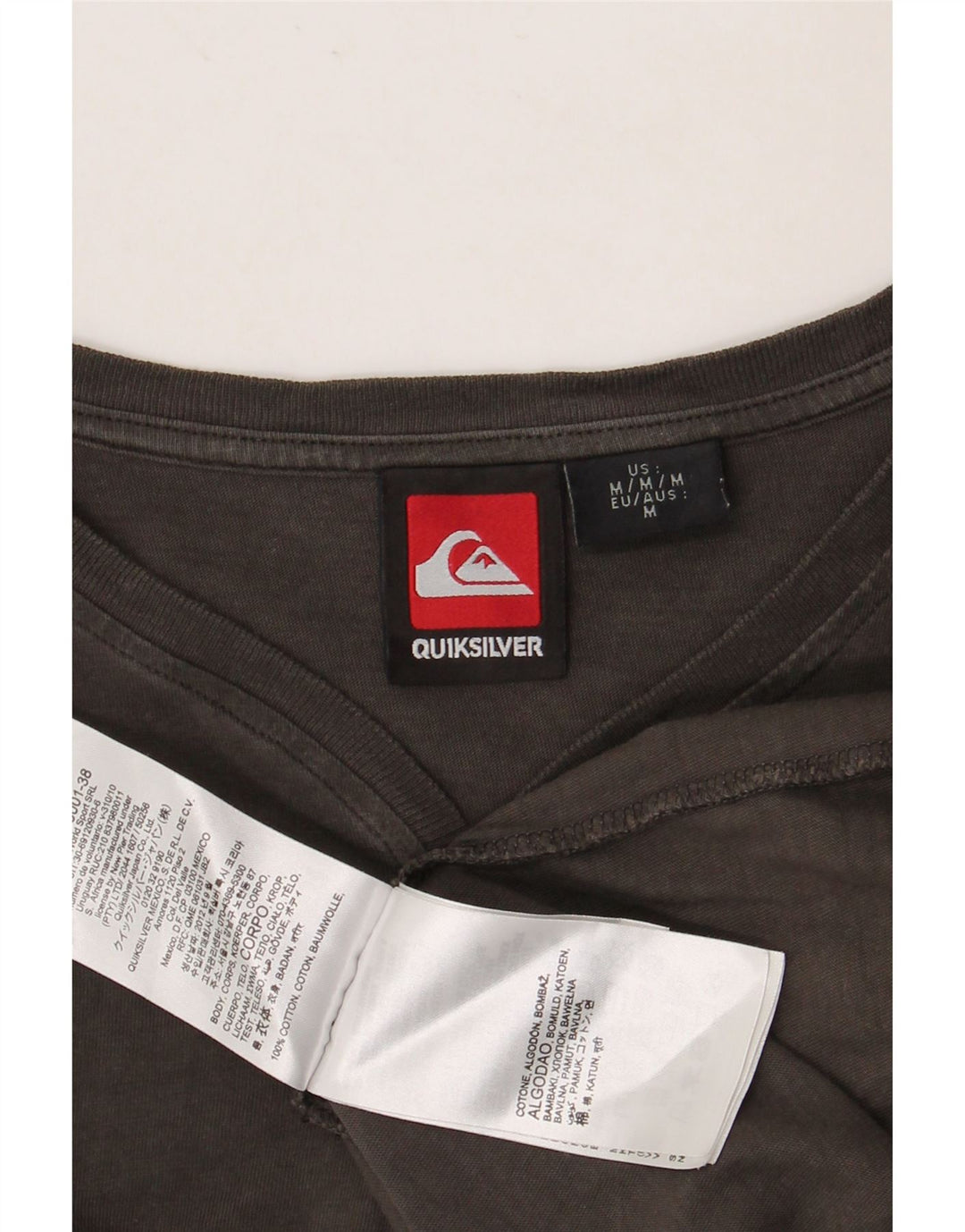 T-shirt męski QUIKSILVER Średni brązowy bawełniany