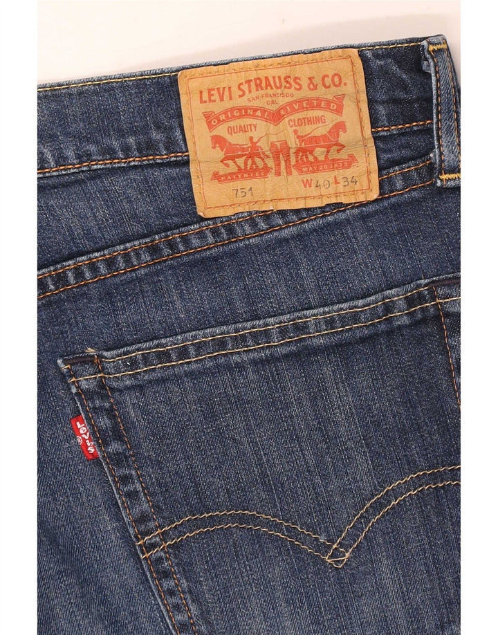 Męskie jeansy Levi's 751 Cropped Straight W40 L25 Niebieskie