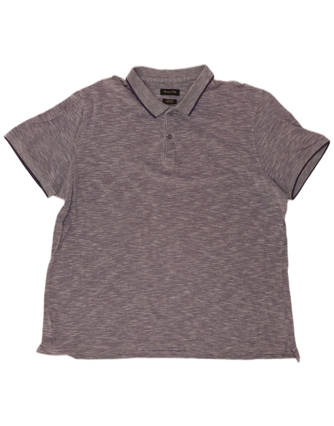 Męska koszulka polo MASSIMO DUTTI o swobodnym kroju 2XL, granatowa, nakrapiana