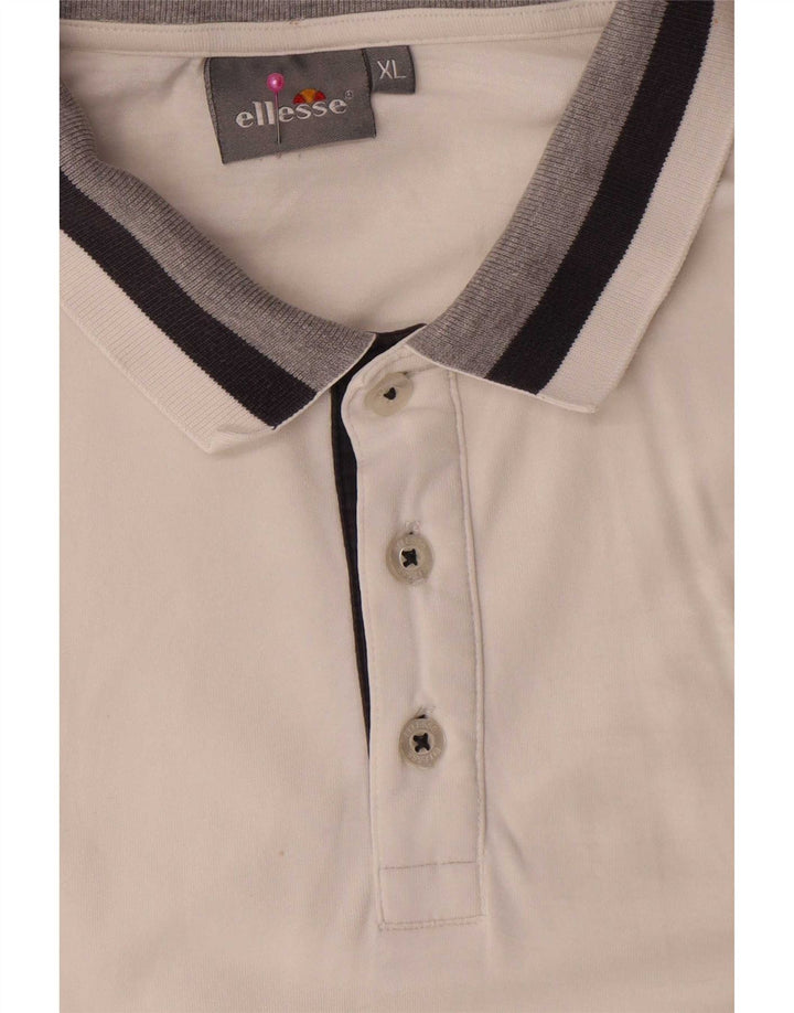 Męska koszulka polo Ellesse XL, bawełniana w białe paski