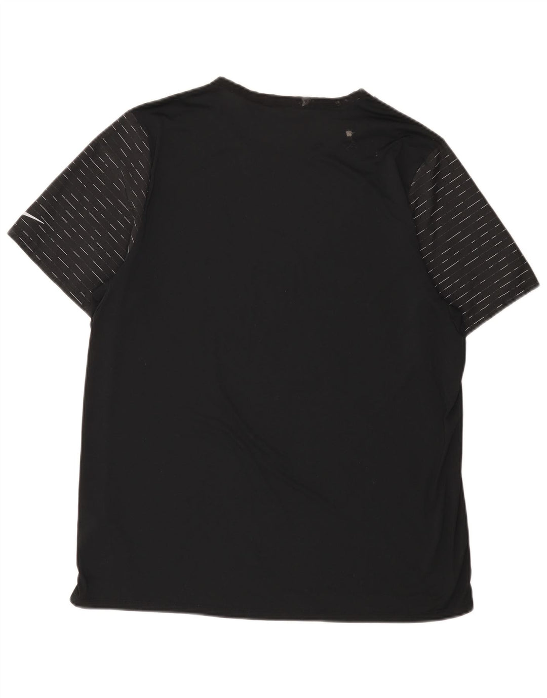 Męski T-shirt Nike Dri Fit Top XL, czarny, poliestrowy w prążki