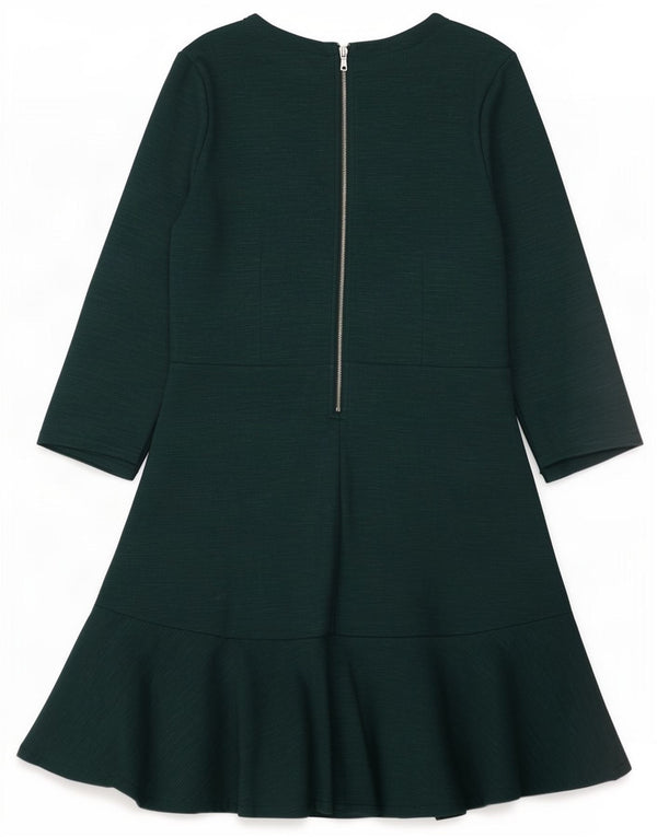 Damska sukienka o linii A z rękawem 3/4 Gap UK 10 Small Green Rayon