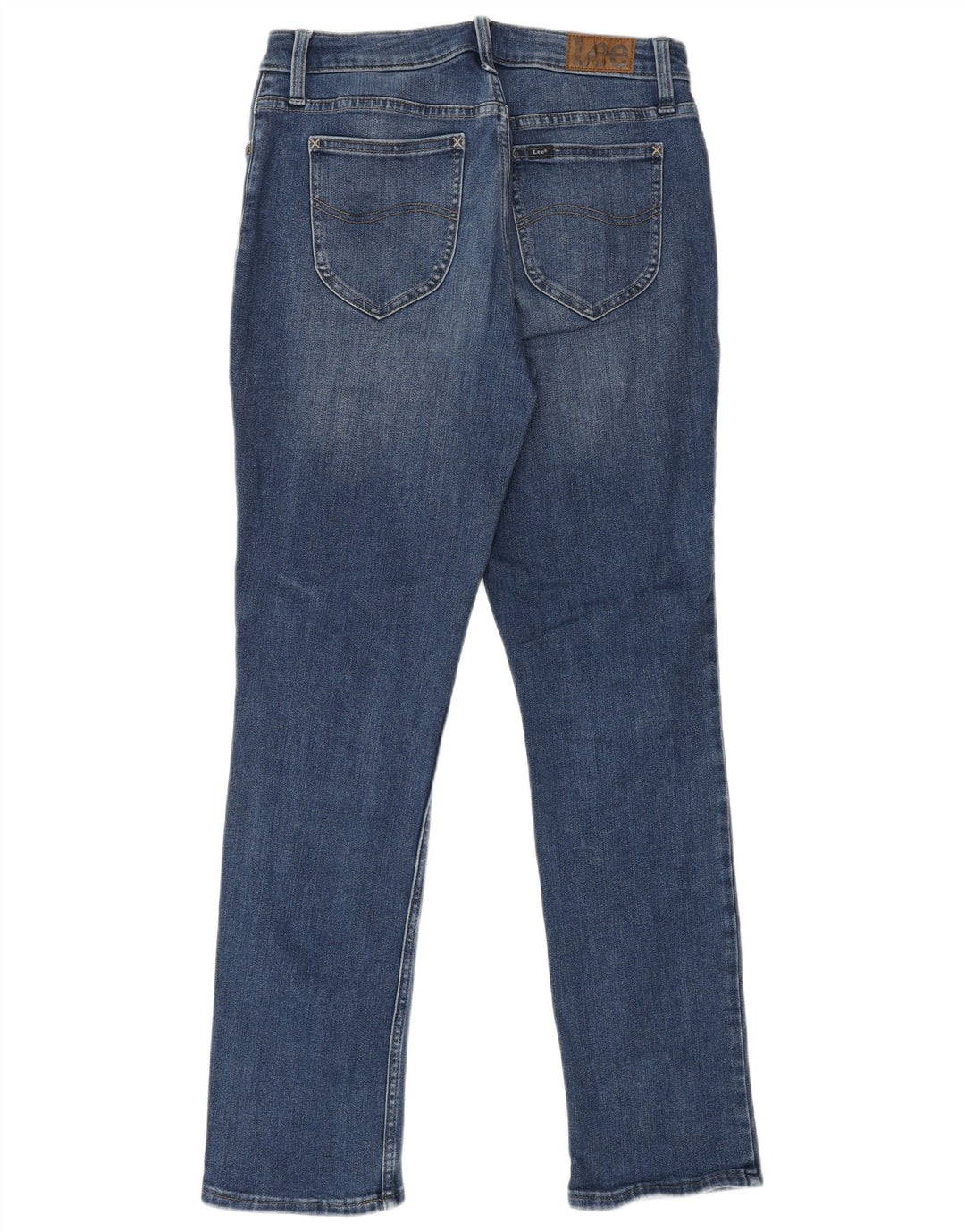 Damskie proste dżinsy LEE ze średnim stanem i regularnym krojem W29 L31 niebieska bawełna