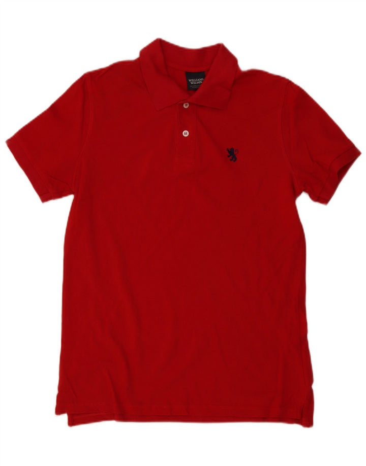 Męska koszulka polo Williams Wilson, mała, bordowa, bawełniana