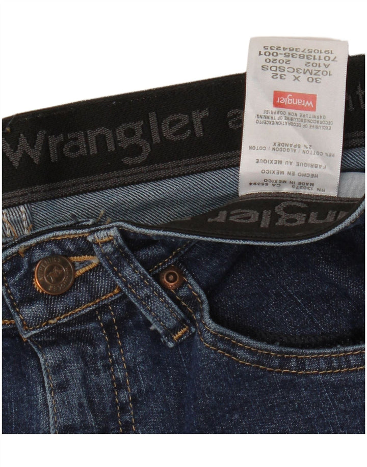 Męskie proste dżinsy WRANGLER W30 L32, niebieskie, bawełniane