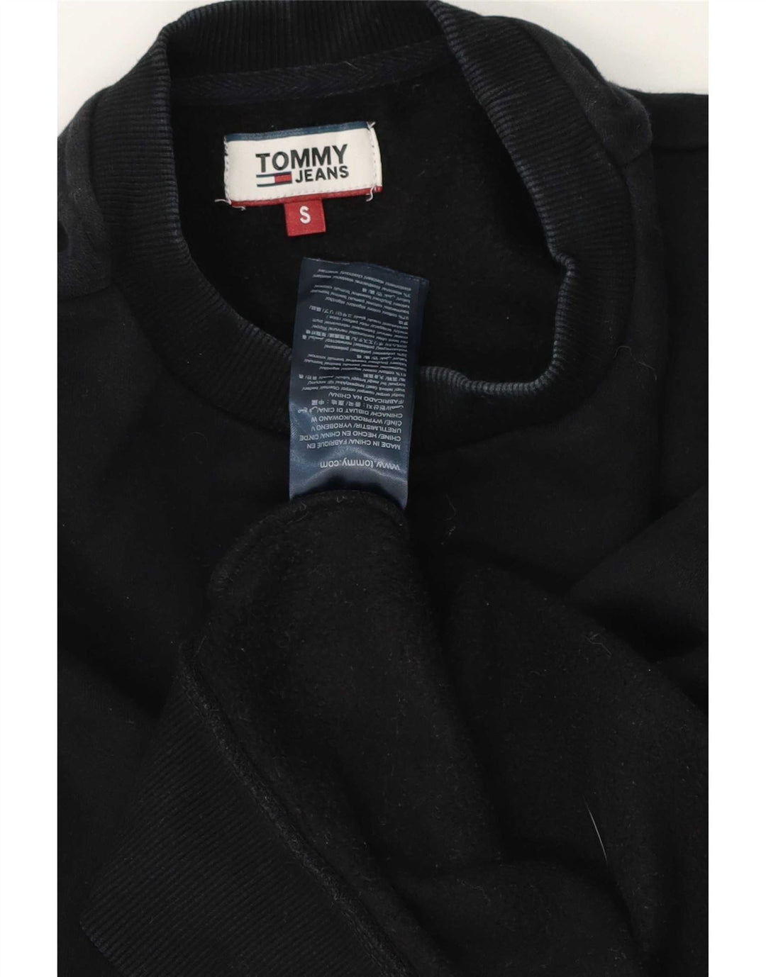 Damska bluza oversize Tommy Hilfiger UK 10, mała, czarna bawełna