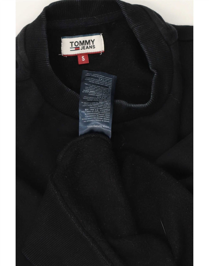 Damska bluza oversize Tommy Hilfiger UK 10, mała, czarna bawełna