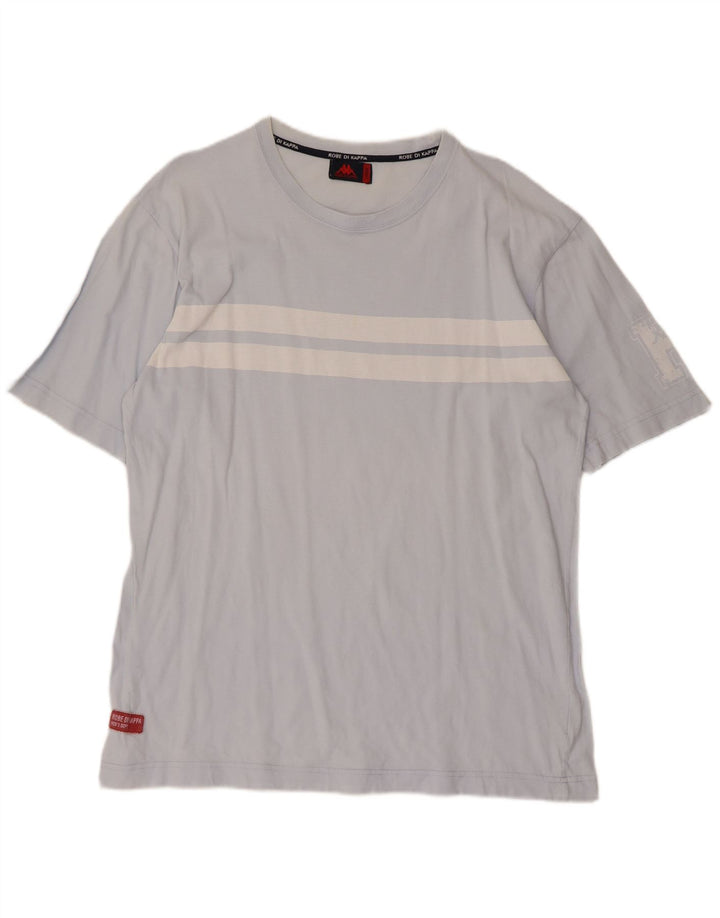 T-shirt męski Kappa, duży, bawełniany w niebieskie paski