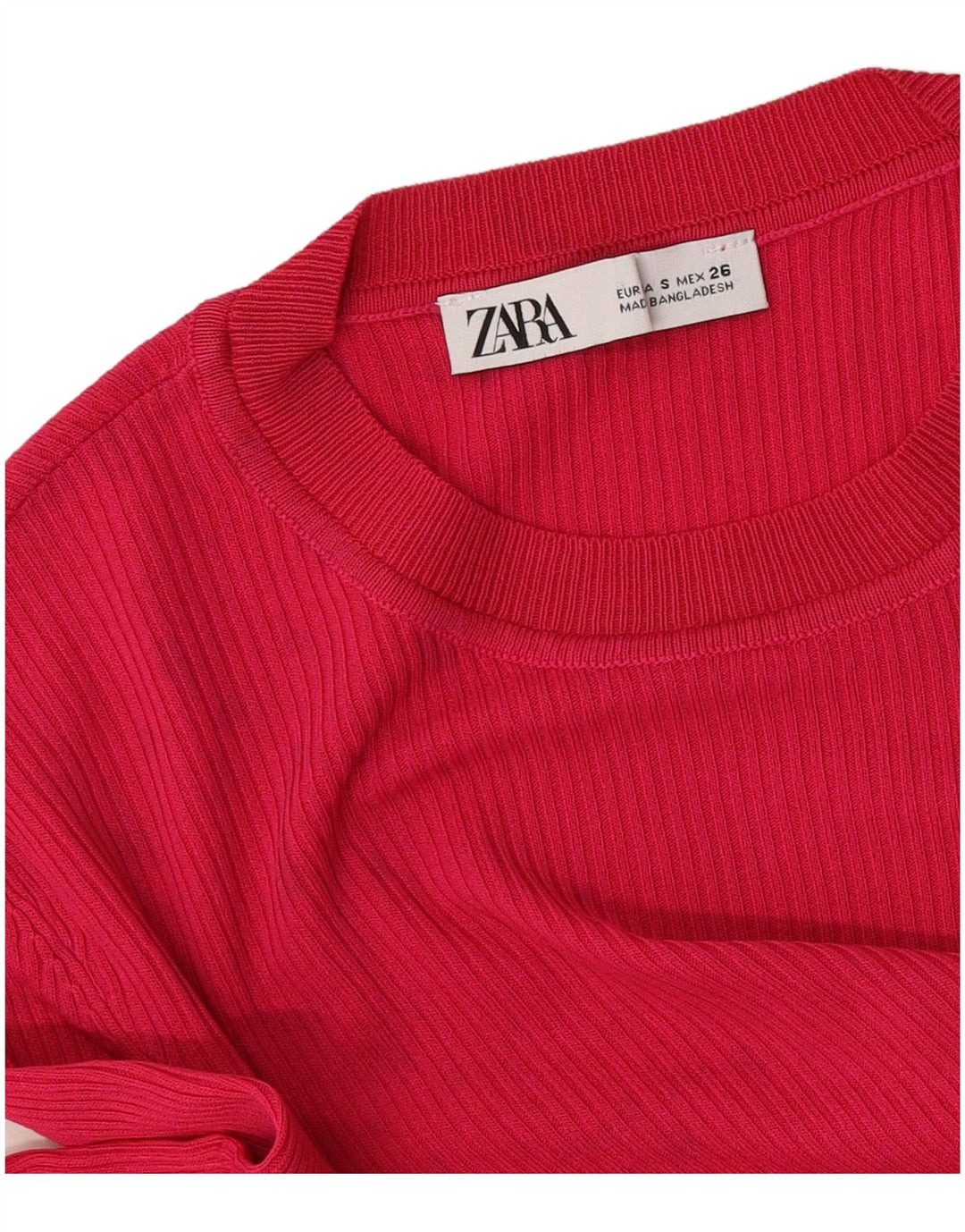 Top damski Zara z długim rękawem UK 10, mały, różowy