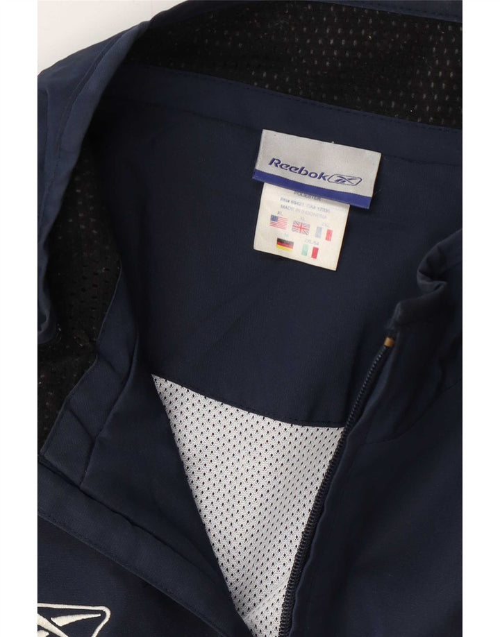 Męska kurtka przeciwdeszczowa Reebok UK 42 XL, granatowa, poliester