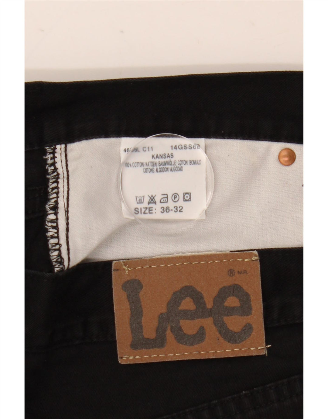 Męskie jeansy Lee Kansas Straight W36 L32, czarne, bawełniane