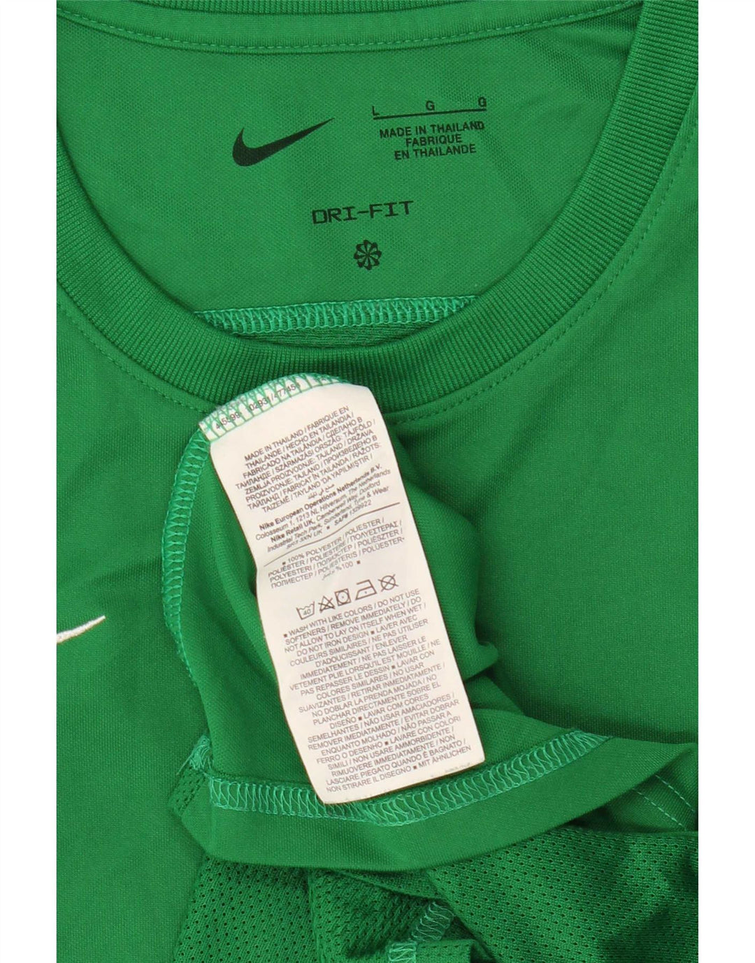Damska koszulka Nike Dri Fit Top UK 14, duża, zielona, poliester