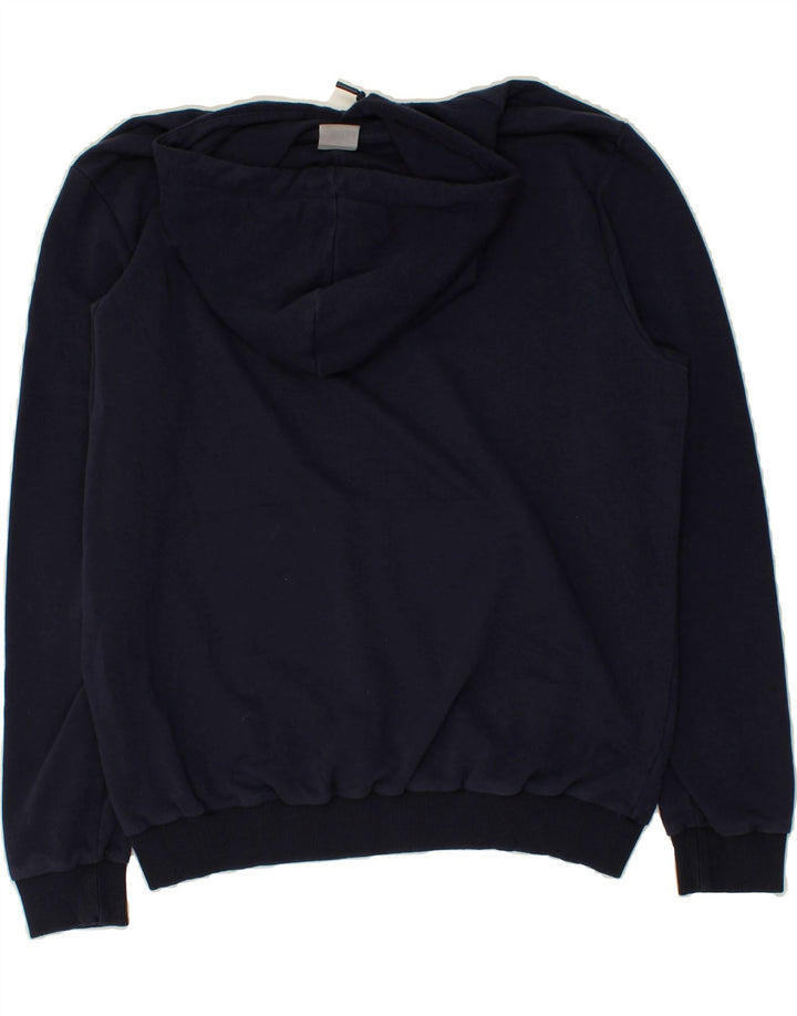 PUMA Mens Graphic Hoodie Jumper Medium Navy Blue Vintage Puma and Second-Hand Puma from Messina Hembry 