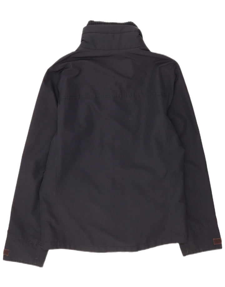 Męska kurtka przeciwdeszczowa Hollister UK 40, duża, granatowa, poliestrowa