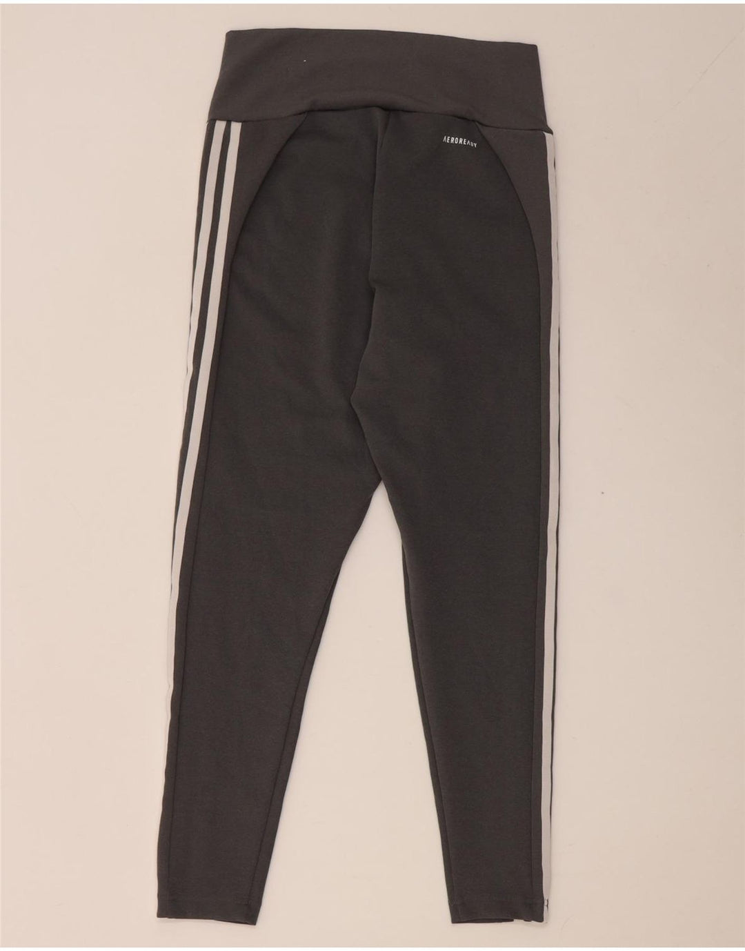 Damskie legginsy Adidas Aeroready Crop UK 12/14 Średni szary poliester