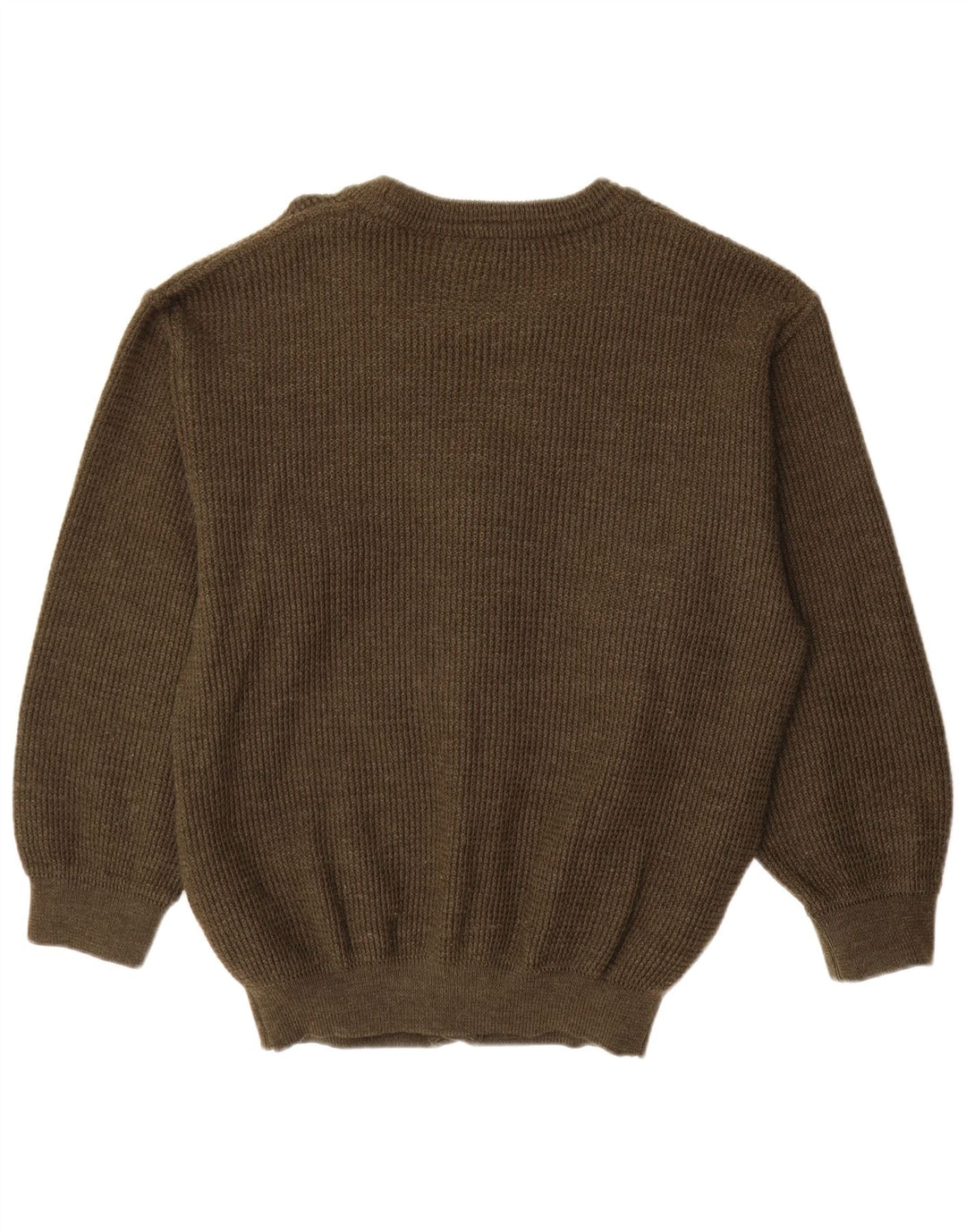 Vintage męski sweter kardigan IT 50 Medium Khaki, nowa wełna