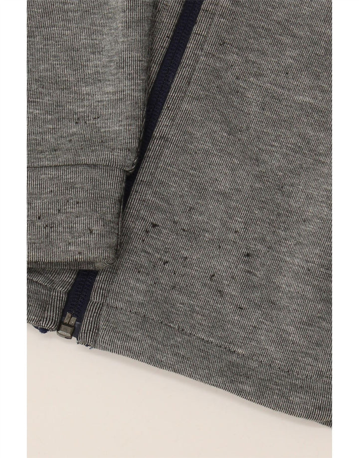 Chłopięcy sweter z kapturem i zamkiem błyskawicznym PUMA, 9-10 lat, szary poliester z blokami kolorów