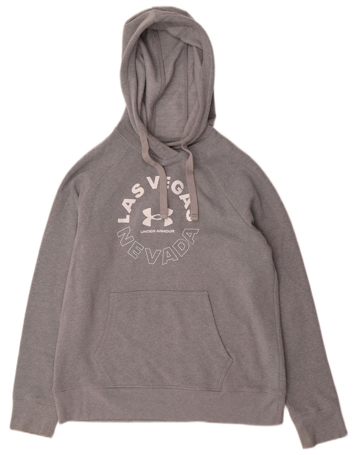 Męski sweter z kapturem Under Armour Nevada Graphic, średnioszary, bawełniany