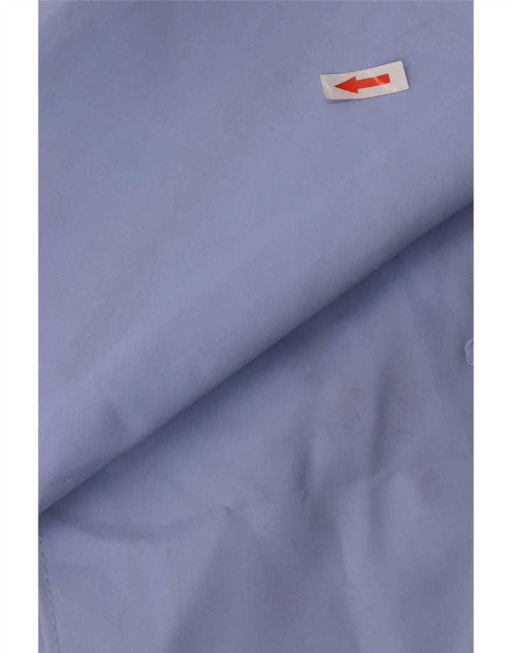 Męski płaszcz przeciwdeszczowy z kapturem Stutterheim UK 40, duży, niebieski, bawełniany