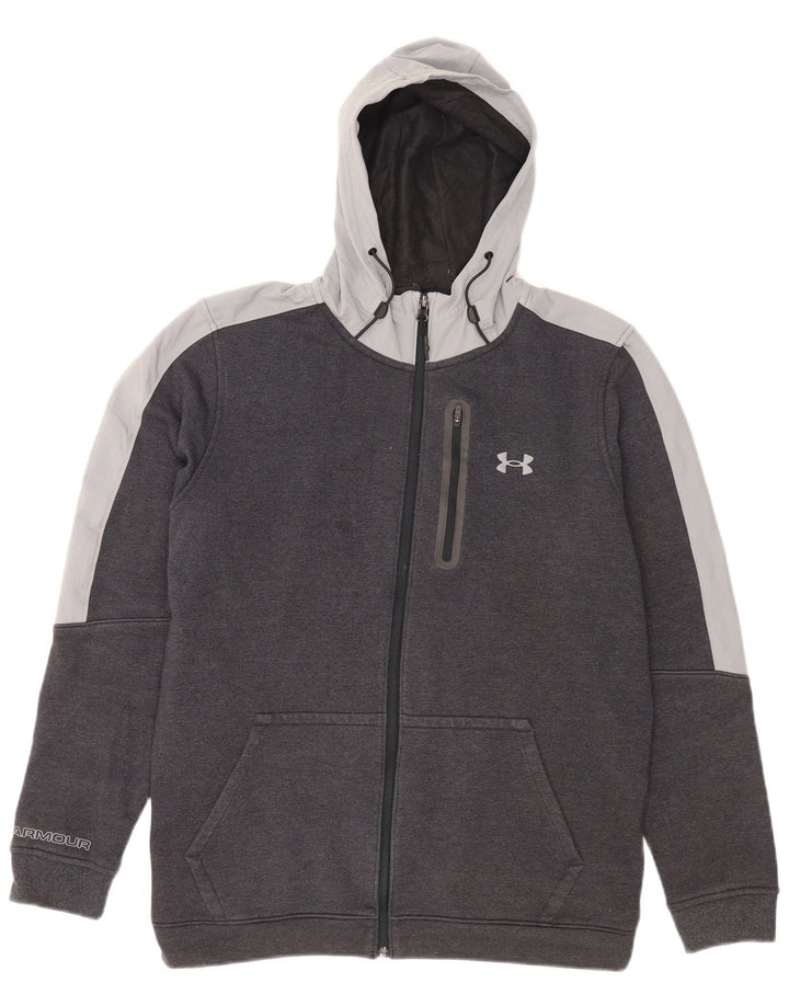 Męski sweter z kapturem i zamkiem Under Armour Średnioszary, bawełniany blok kolorów