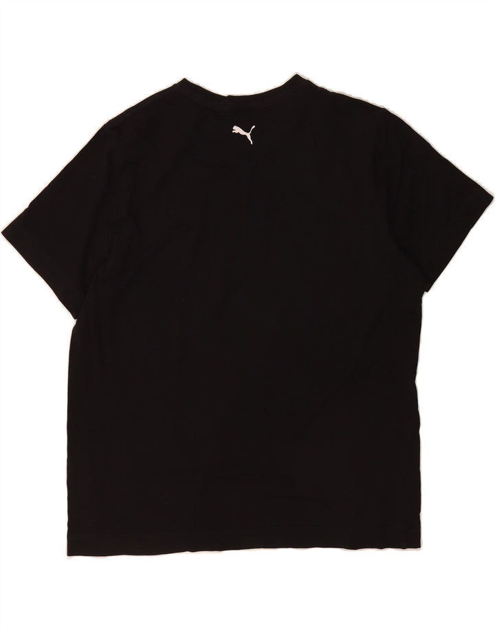 PUMA Mens Graphic T-Shirt Top XL Black Vintage Puma and Second-Hand Puma from Messina Hembry 