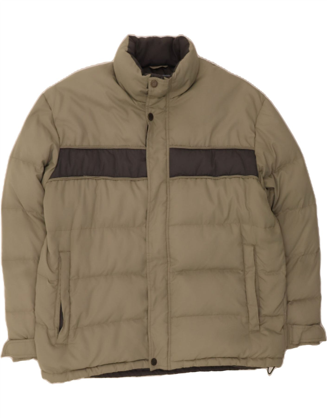 CANDA Mens Padded Jacket EU 48 4XL Khaki Colourblock Polyester Vintage Canda and Second-Hand Canda from Messina Hembry 