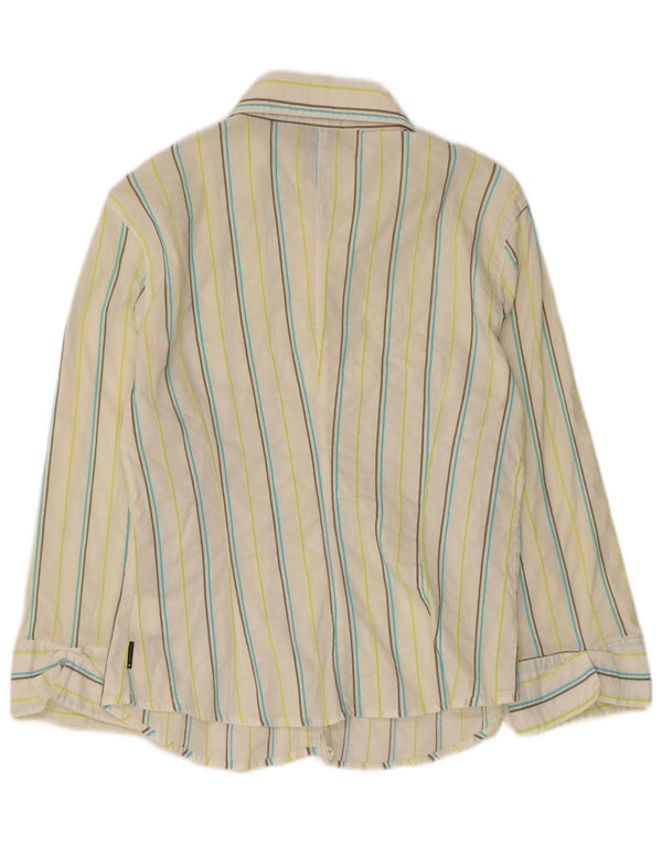 Koszula damska Trussardi Jeans UK 16, duża, bawełniana w białe paski