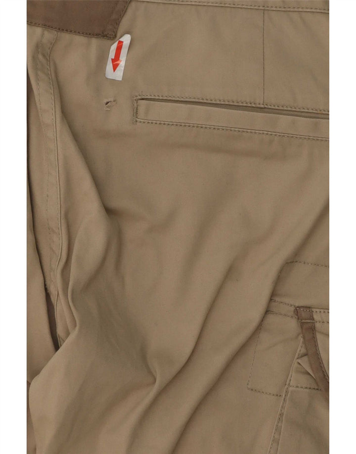 Spodnie damskie Massimo Dutti Slim Cargo W30 L32 Beżowa bawełna