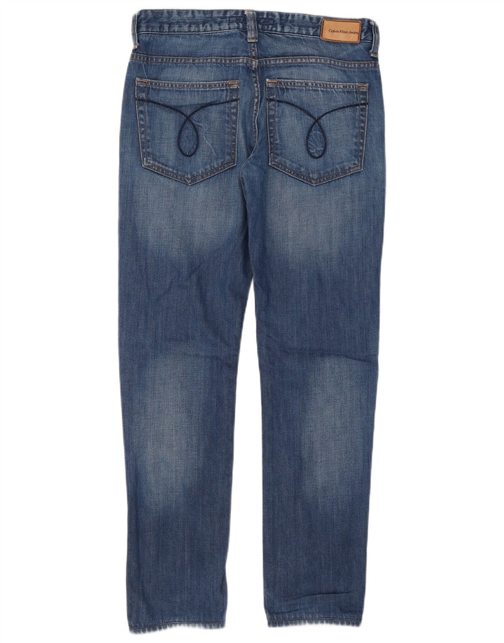 Damskie jeansy Calvin Klein Slim W30 L32 Niebieskie bawełniane