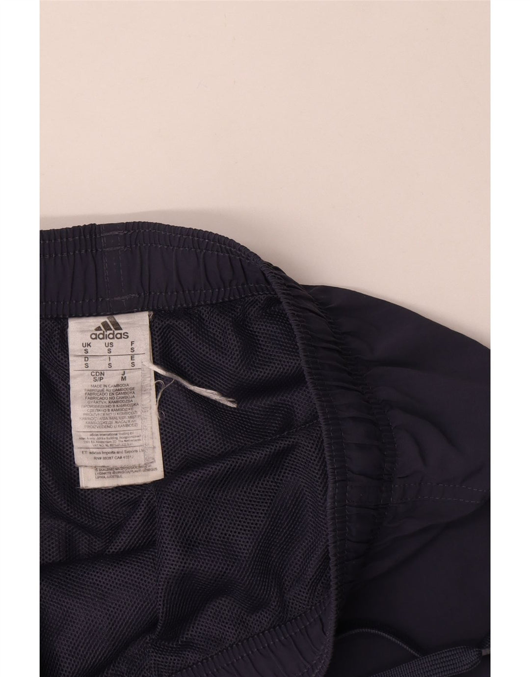 Męskie spodenki sportowe Adidas, małe, granatowe, poliestrowe