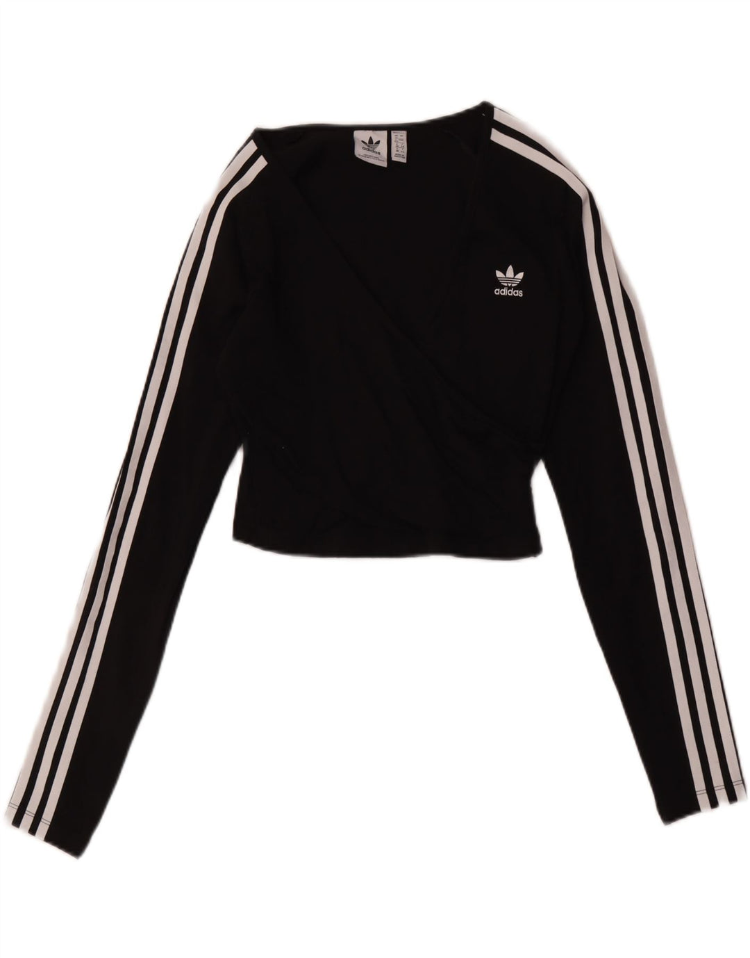 Damski top Adidas z długim rękawem, UK 12, średni czarny, bawełniany