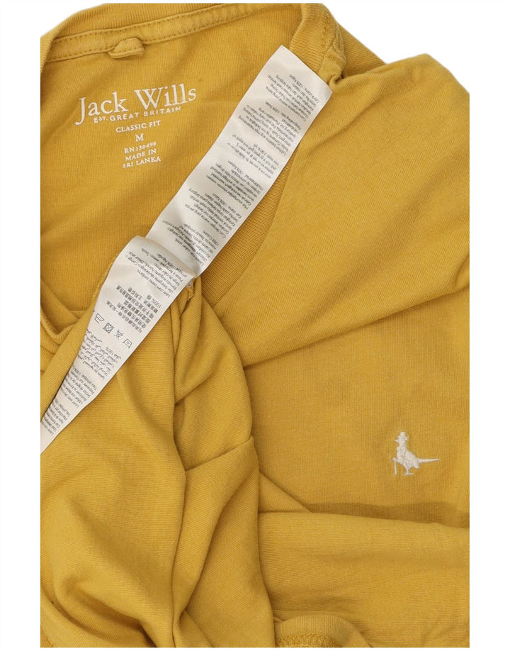 T-shirt męski Jack Wills o klasycznym kroju, średni, żółty, bawełniany