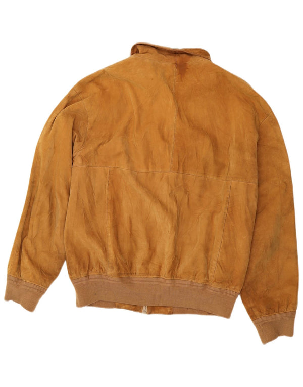 Męska zamszowa kurtka bomberka Maxime UK 40 duża beżowa