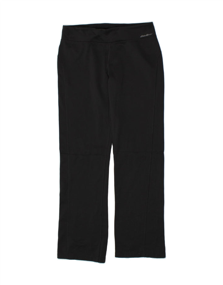 EDDIE BAUER Womens Tracksuit Trousers UK 14 Medium  Black Polyester Vintage Eddie Bauer and Second-Hand Eddie Bauer from Messina Hembry 