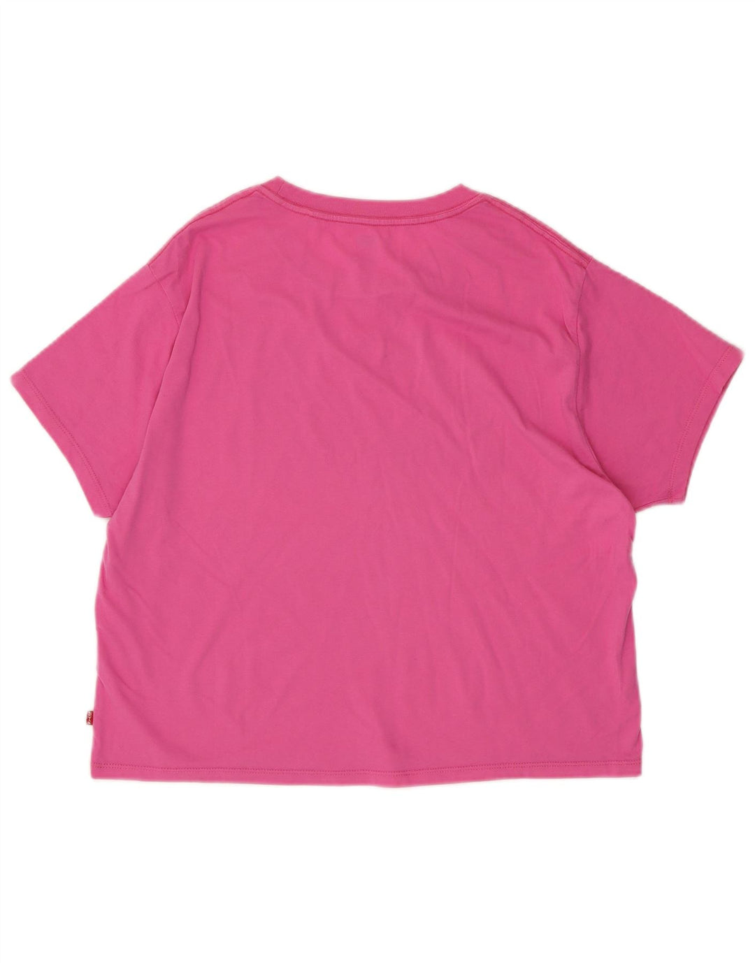 LEVI'S Womens Crop T-Shirt Top UK 14 Medium Pink