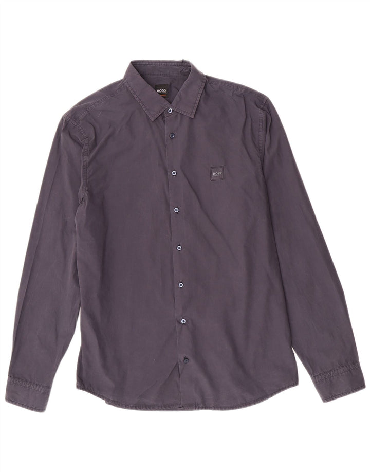 Koszula męska Hugo Boss Slim Fit, duża, granatowa