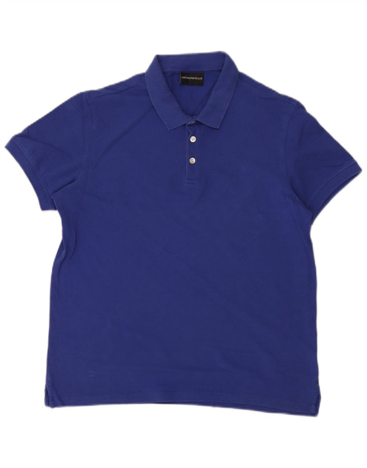 Męska koszulka polo Emporio Armani w kolorze średnioniebieskim