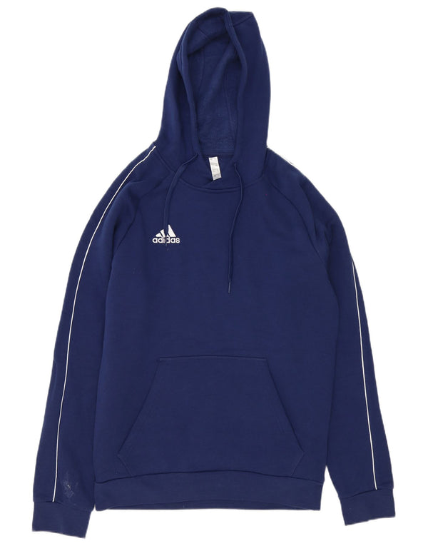 Męska bluza z kapturem Adidas, średnia, granatowa, bawełniana