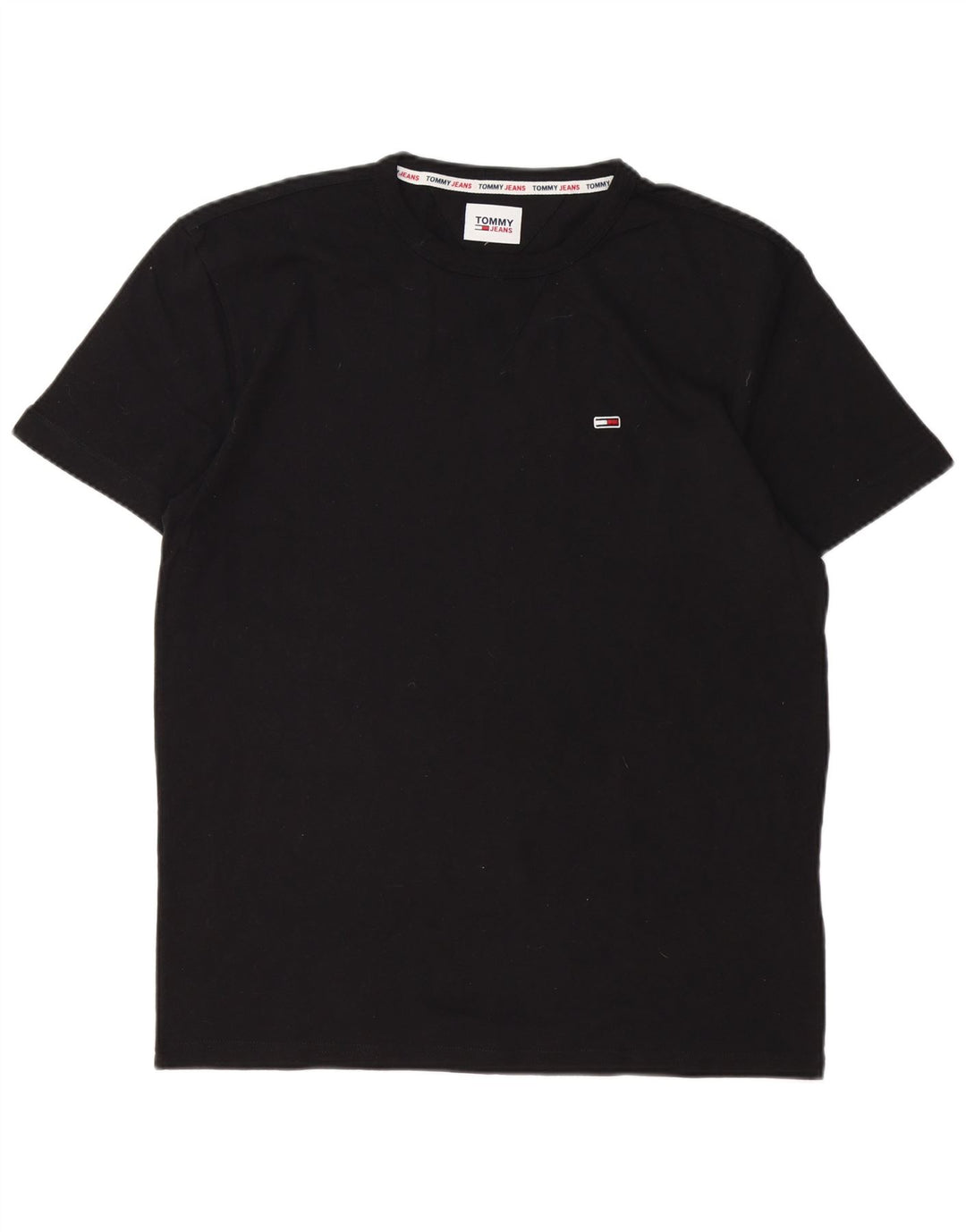 T-shirt męski Tommy Hilfiger Top, średni czarny, bawełniany