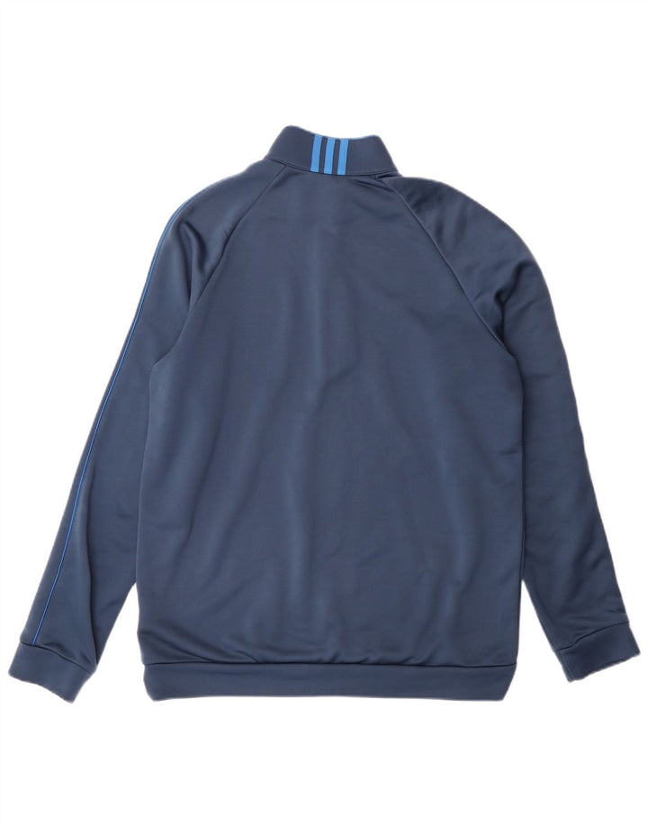 Adidas Męski dres Climalite Zip Neck Pullover Top Średni Niebieski Poliester